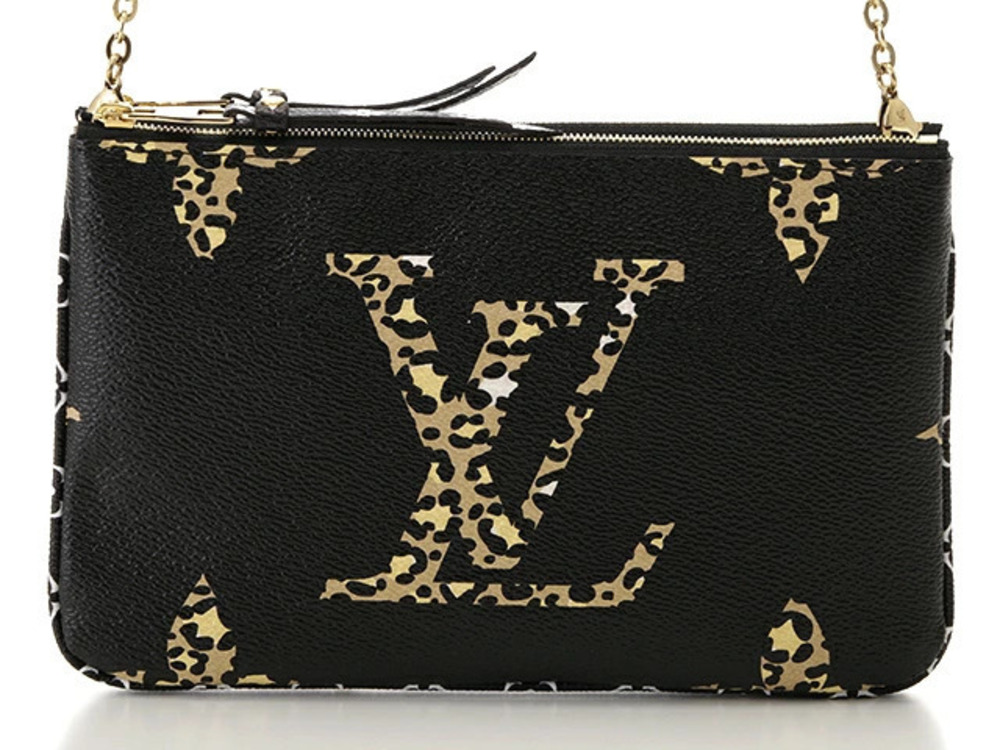 LOUIS VUITTON Pochette Double Zip Shoulder Bag Monogram Jungle